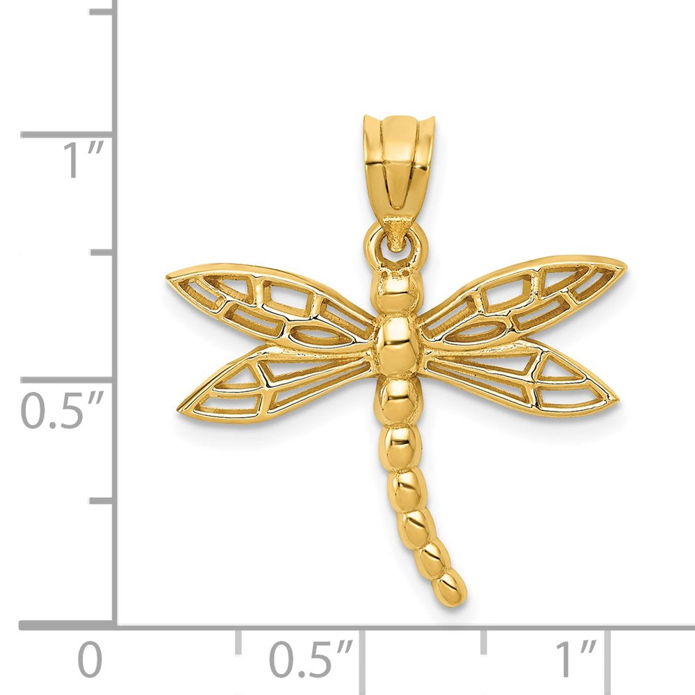 14K Gelbgold Libellen-Charm