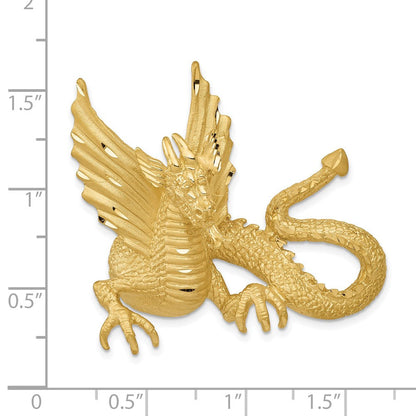 14K Gelbgold Drache Anhänger