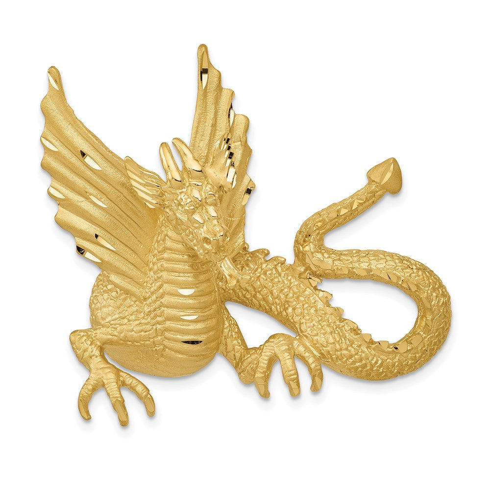 14K Gelbgold Drache Anhänger