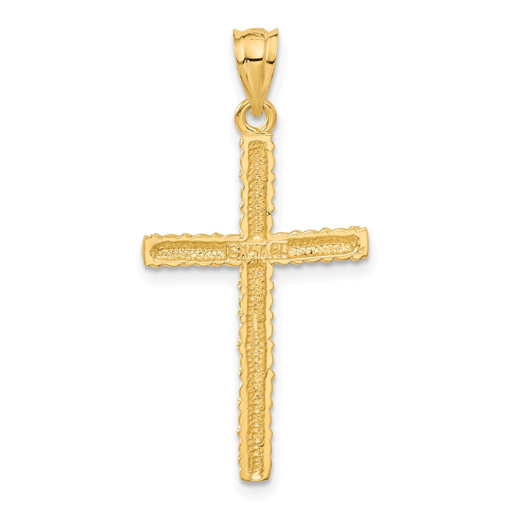 14K Gelbgold Kreuzanhänger, gedreht