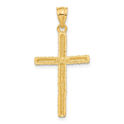 14K Gelbgold Kreuzanhänger, gedreht