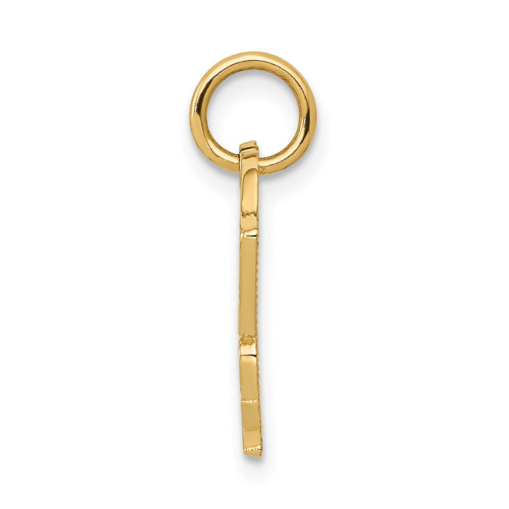 14K Gelbgold Charm „SPEED FREAK" mit Rennflaggen-Motiv