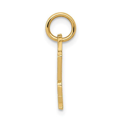 14K Gelbgold Charm „SPEED FREAK" mit Rennflaggen-Motiv
