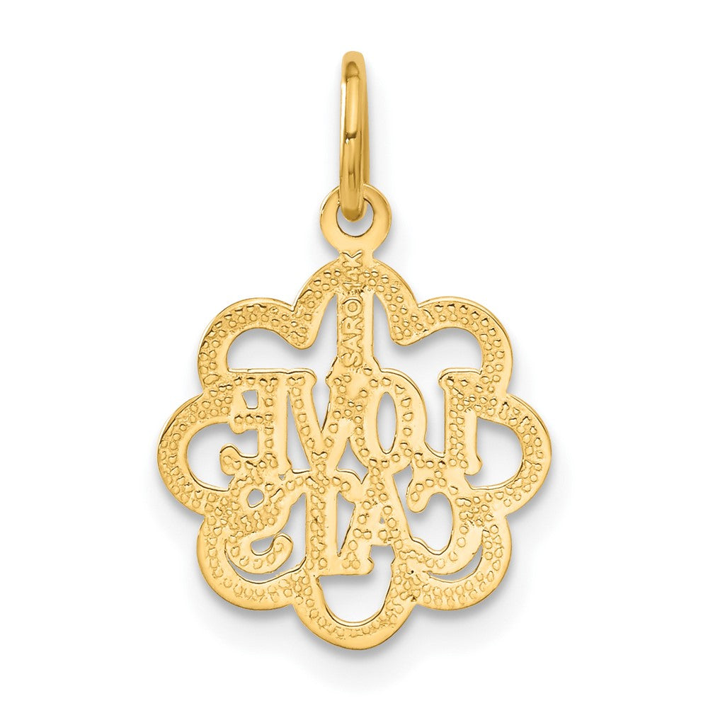 14K Gelbgold I Liebe Cats Charm