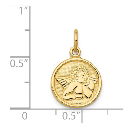 14K Gelbgold Poliert Engel Charm