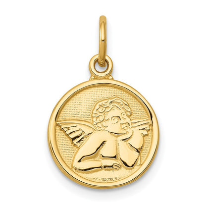 14K Gelbgold Poliert Engel Charm