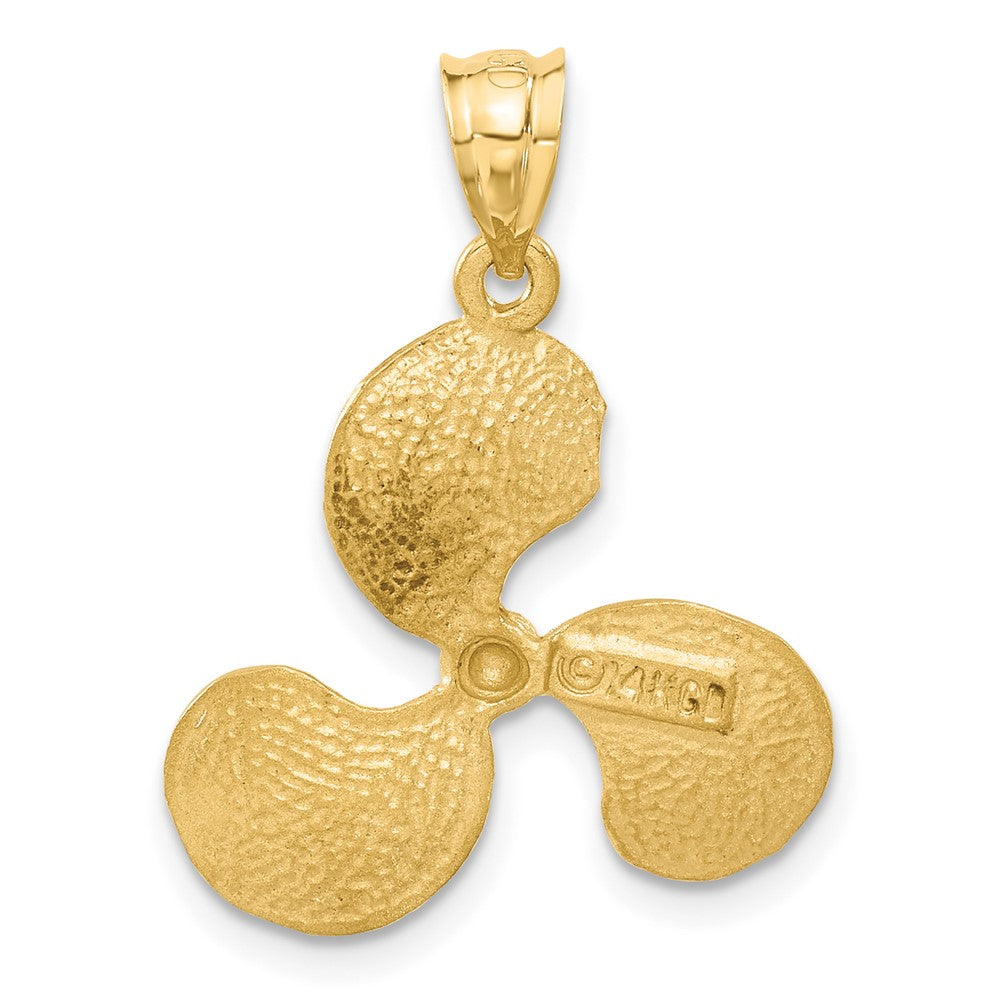 14K Gelbgold Propeller-Anhänger