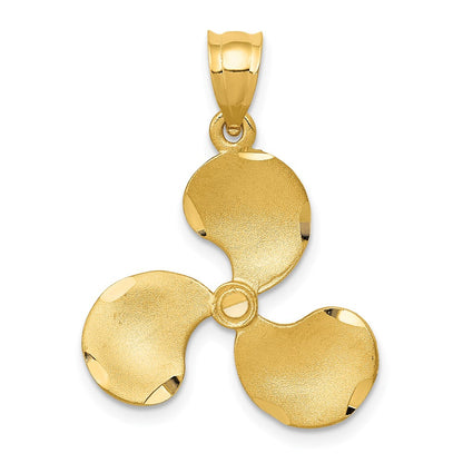 14K Gelbgold Propeller-Anhänger