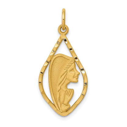 14K Gelbgold Gesegnet Mary Charm