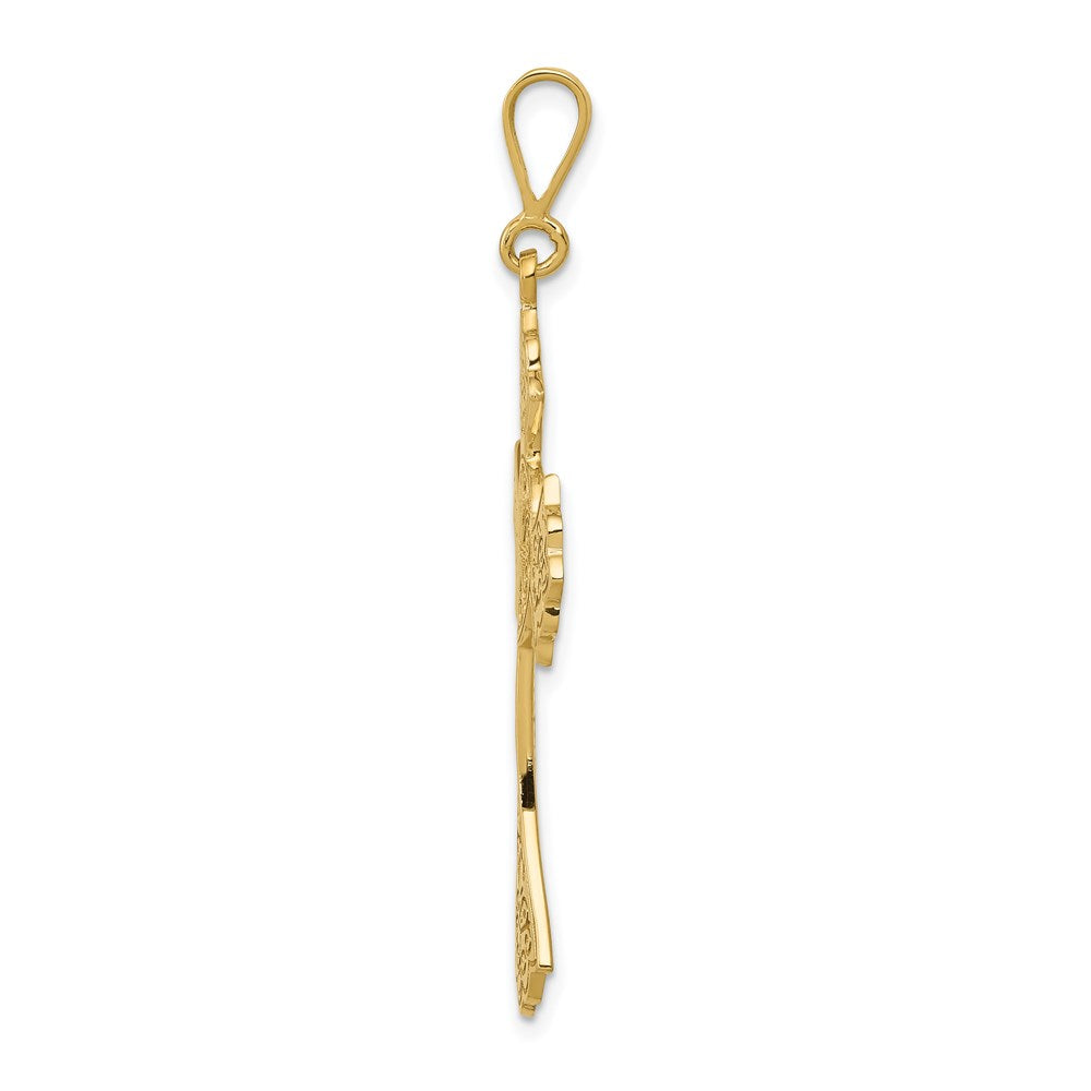 14K Gelbgold Keltisches Kreuz Anhänger