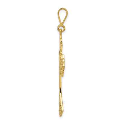 14K Gelbgold Keltisches Kreuz Anhänger