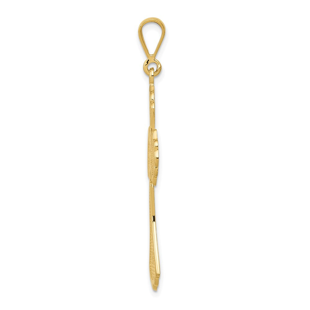 14K Gelbgold Keltisches Kreuz Anhänger