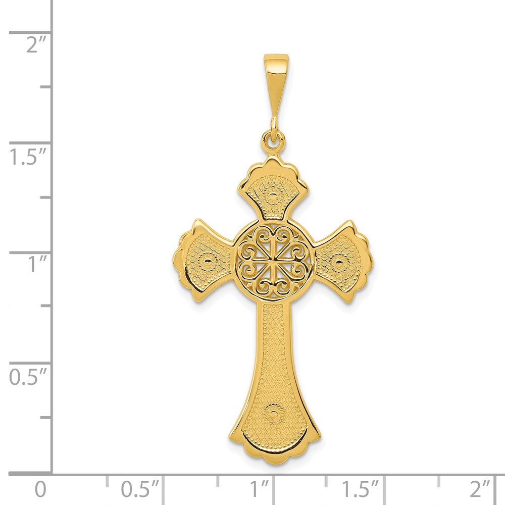 14K Gelbgold Keltisches Kreuz Anhänger
