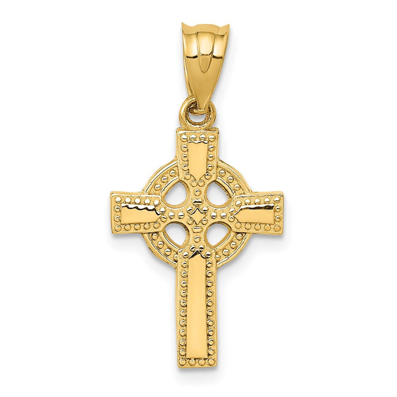 14K Gelbgold Keltisch Kreuz Anhänger