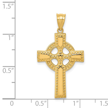 14K Gelbgold Keltisches Kreuz Anhänger
