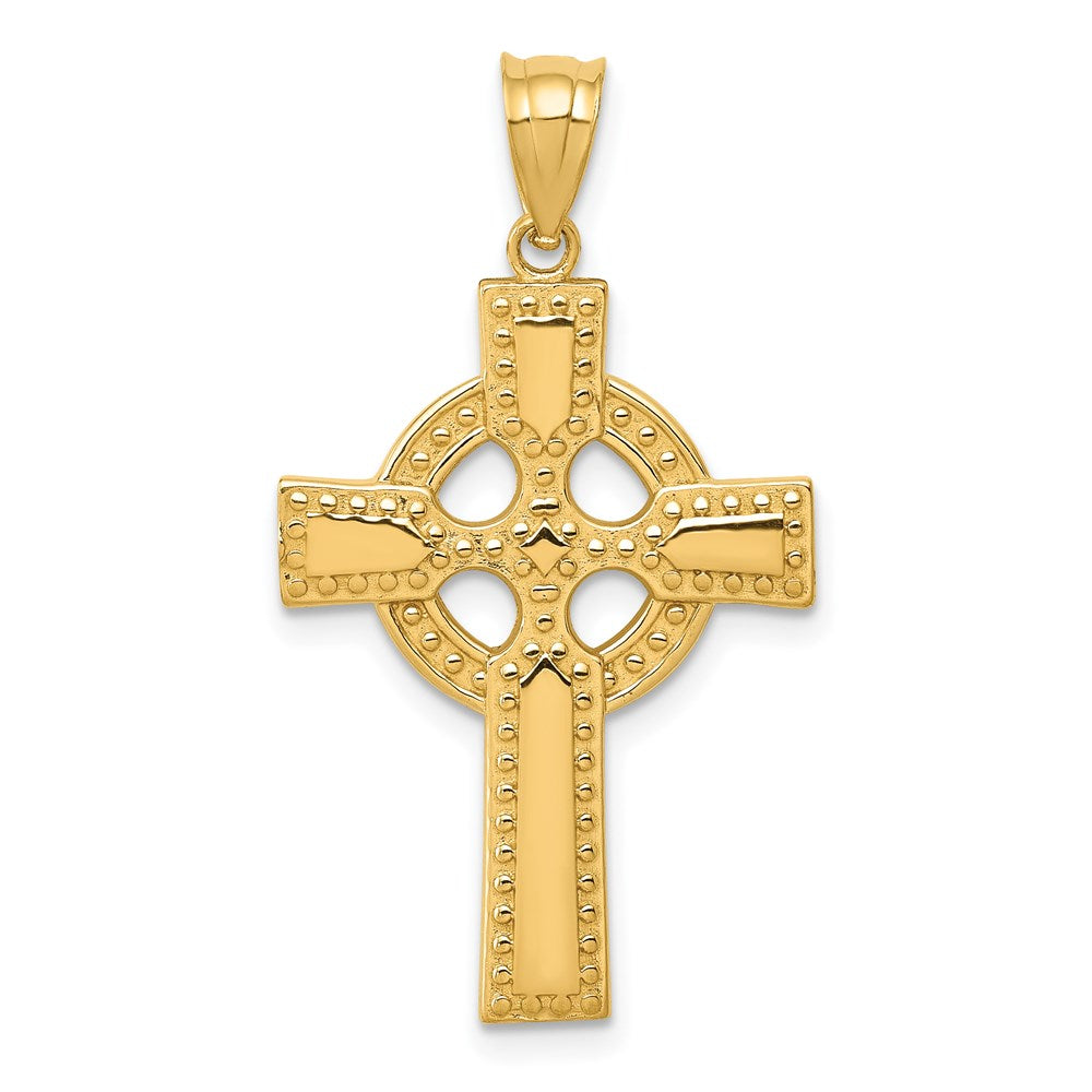 14K Gelbgold Keltisches Kreuz Anhänger