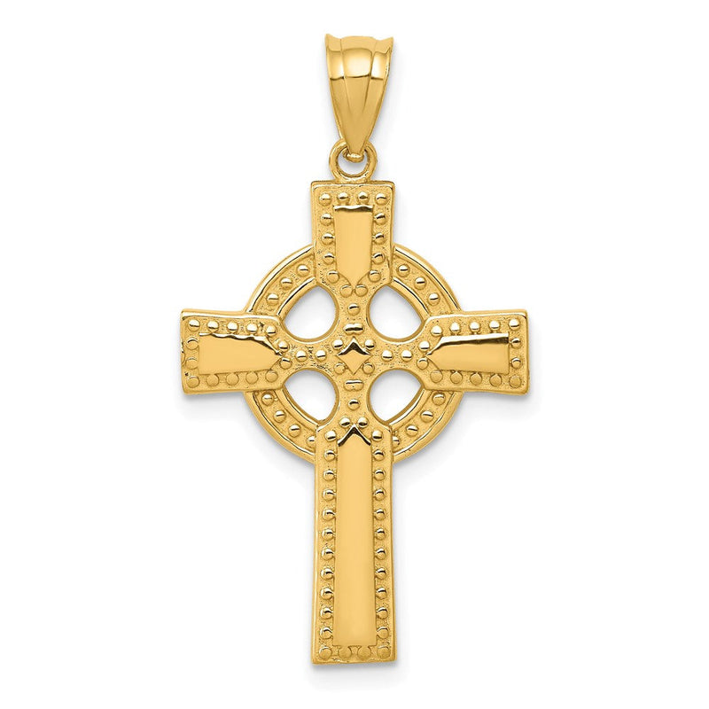 14K Gelbgold Keltisches Kreuz Anhänger