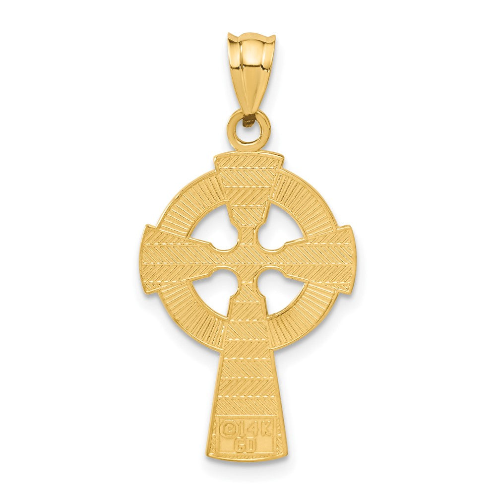 14K Gelbgold Keltisches Kreuz Anhänger