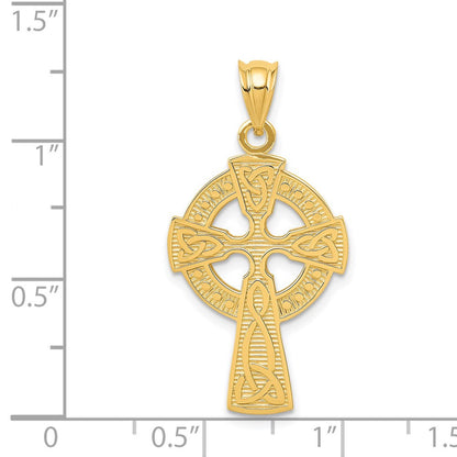 14K Gelbgold Keltisches Kreuz Anhänger