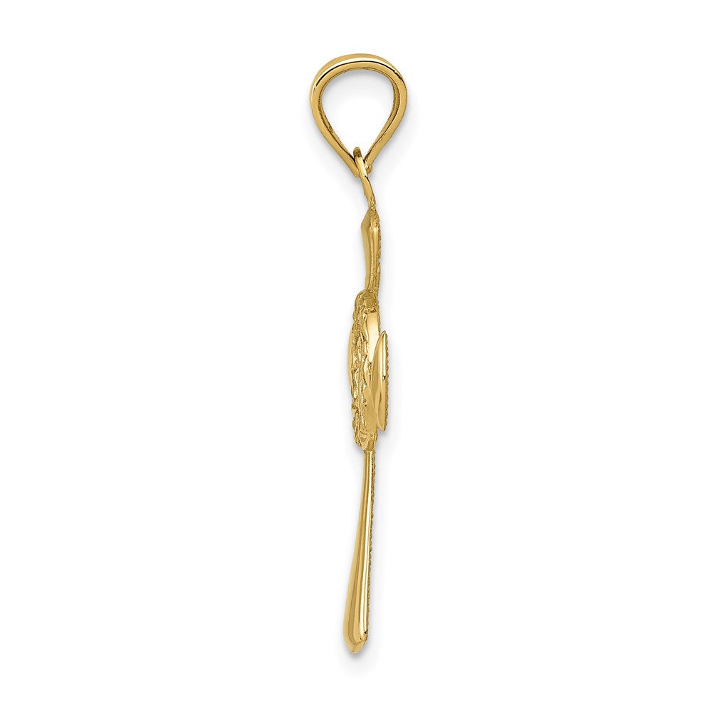 14K Gelbgold Keltisch Kreuz Anhänger