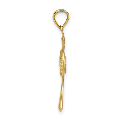 14K Gelbgold Keltisch Kreuz Anhänger