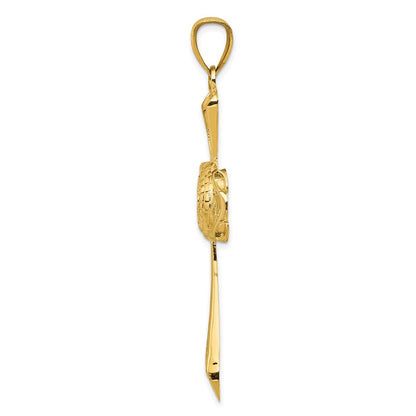 14K Gelbgold Keltisches Kreuz Anhänger