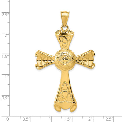 14K Gelbgold Keltisches Kreuz Anhänger