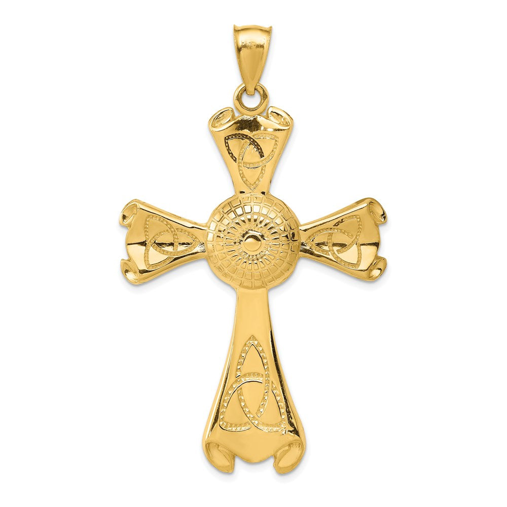 14K Gelbgold Keltisches Kreuz Anhänger