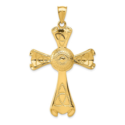 14K Gelbgold Keltisches Kreuz Anhänger