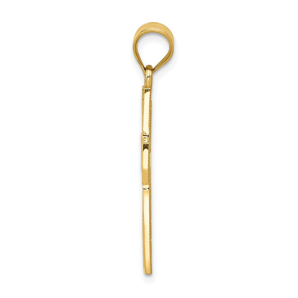 14 Karat Gelbgold Griechischer Filigran-Kreuz-Anhänger