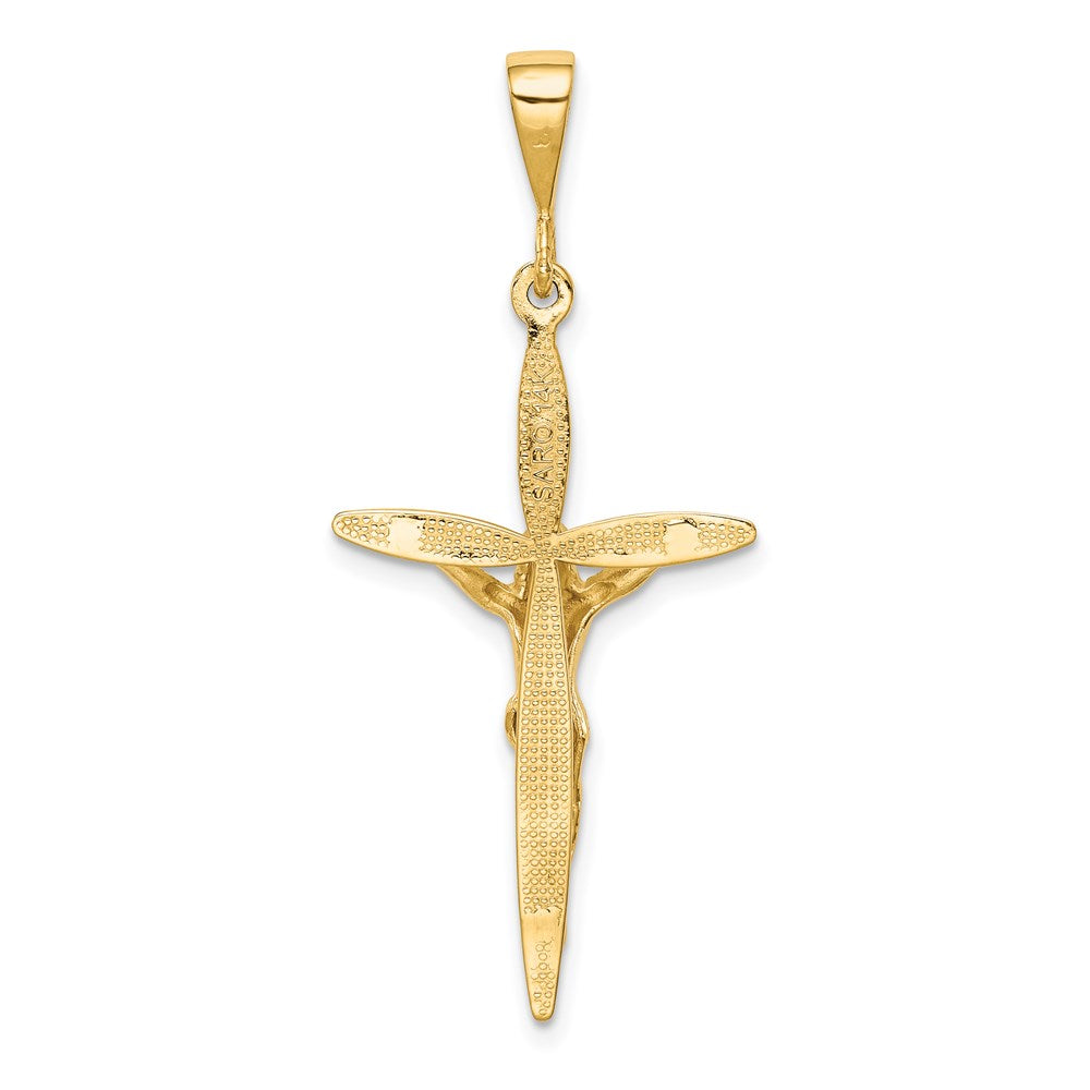 14K Gelbgold Passionskreuz-Anhänger