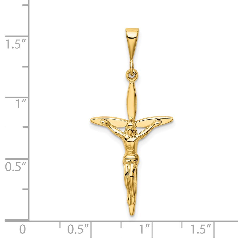 14K Gelbgold Passionskreuz-Anhänger