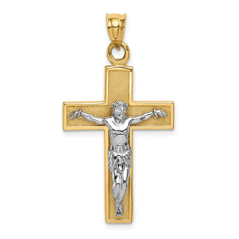 14K Bicolor Gold Kruzifix-Anhänger