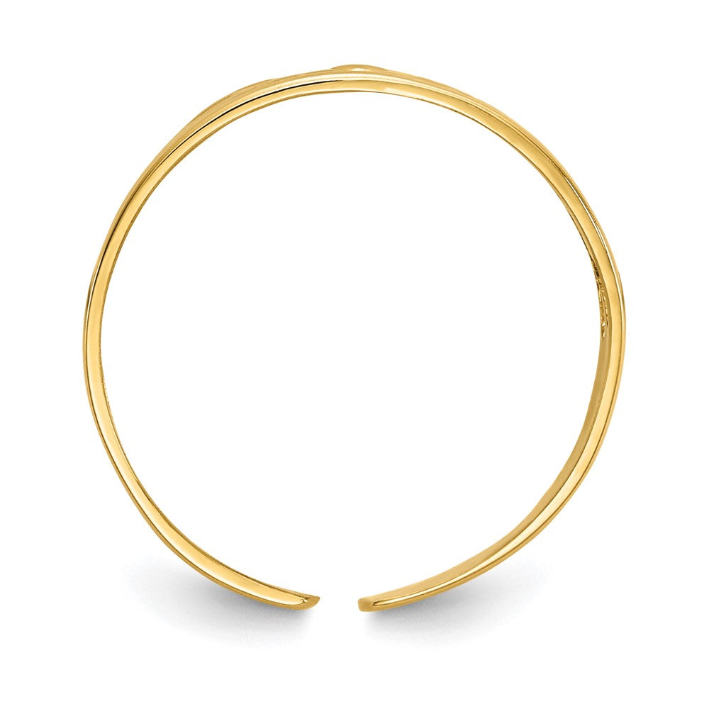 14K Gelbgold Blumen Zehenring