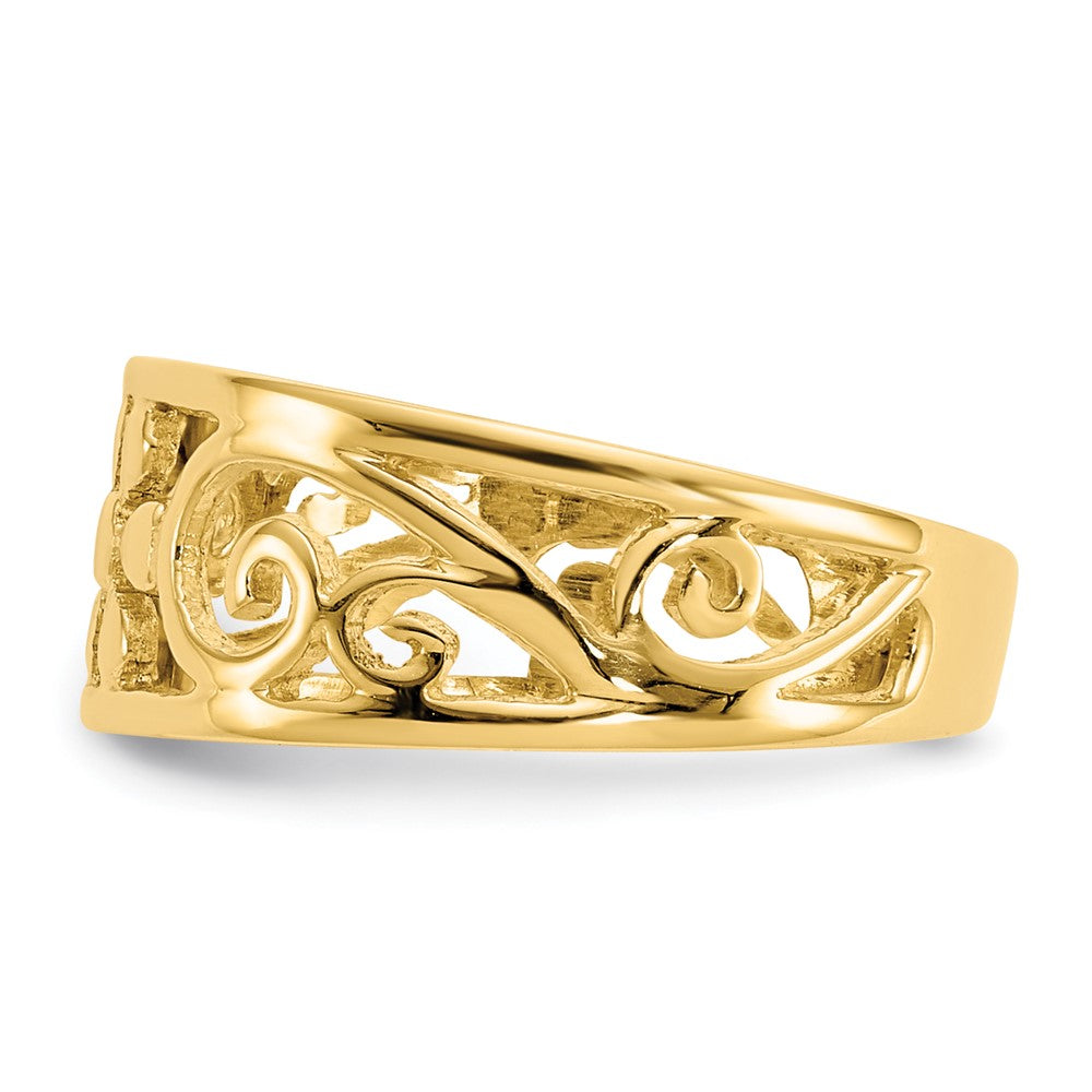 14K Gelbgold Blumen Zehenring