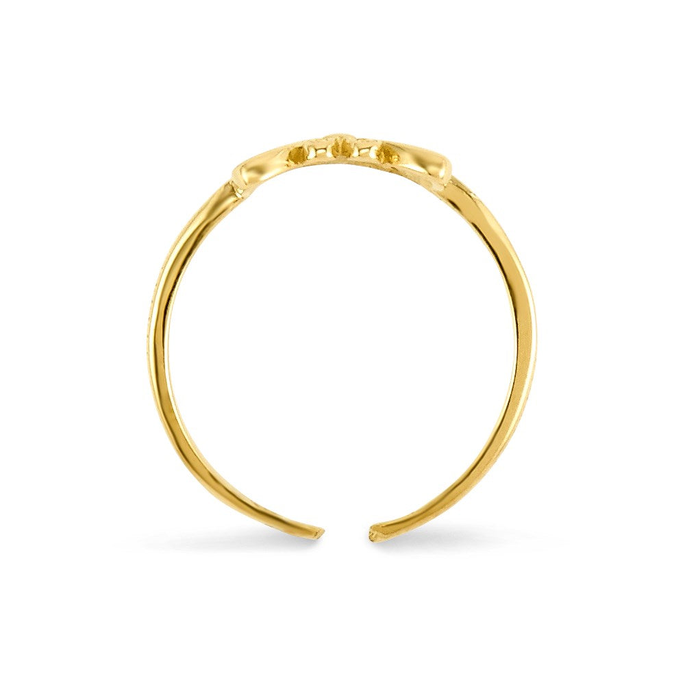14K Gelbgold Schmetterling Zehenring