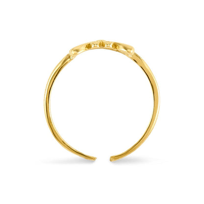 14K Gelbgold Schmetterling Zehenring
