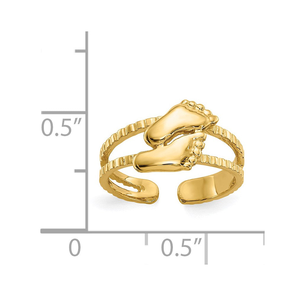 14K Gelbgold Fuß-Zehenring