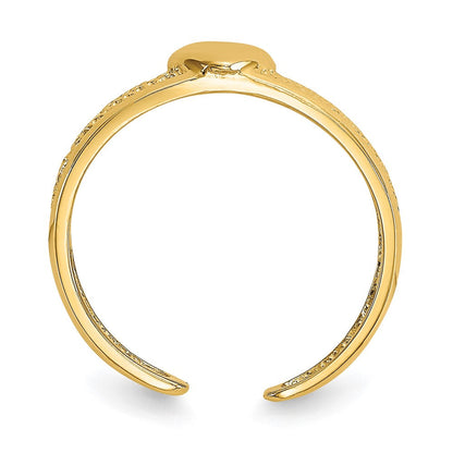 14K Gelbgold Herz-Zehenring