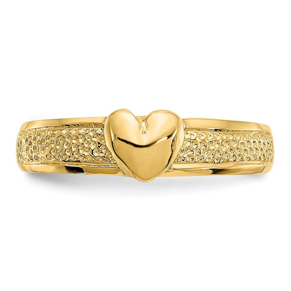 14K Gelbgold Herz-Zehenring