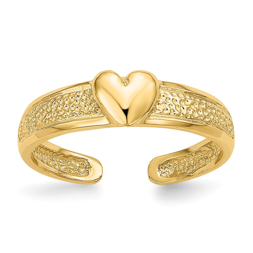 14K Gelbgold Herz-Zehenring