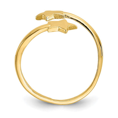 14K Gelbgold Stern Zehenring
