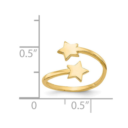 14K Gelbgold Stern Zehenring