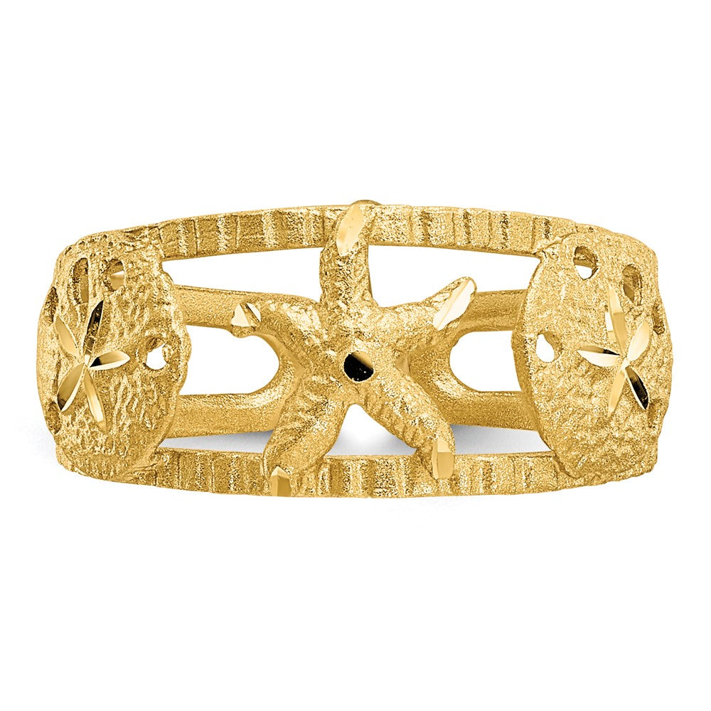 14K Gelbgold Seestern-Zehenring