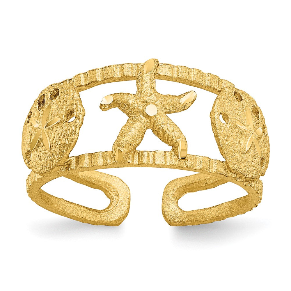 14K Gelbgold Seestern-Zehenring