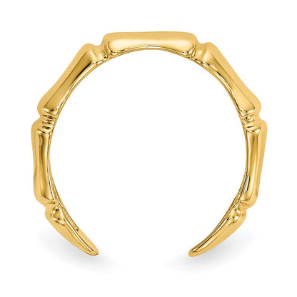 14K Gelbgold Bamboo Zehenring