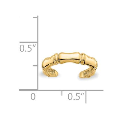 14K Gelbgold Bamboo Zehenring