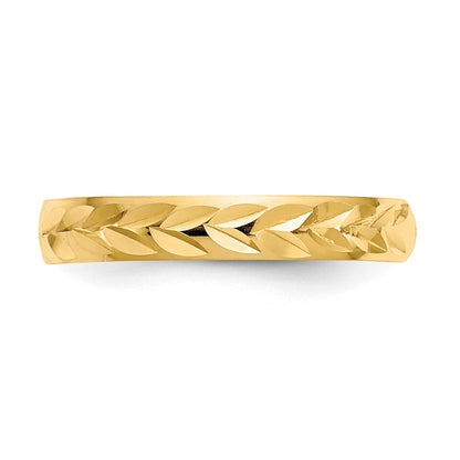 14K Gelbgold Diamantiert Zehenring
