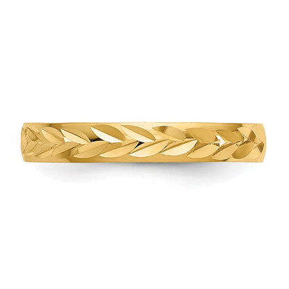 14K Gelbgold Diamantiert Zehenring