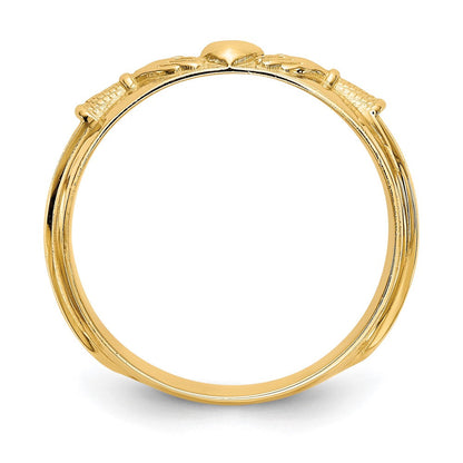 Herren-Ehering Claddagh, 14K Gelbgold, echt